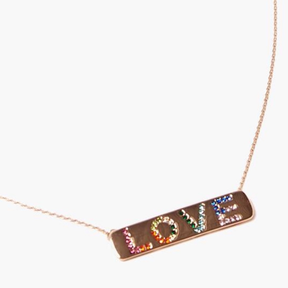LOVE rainbow necklace